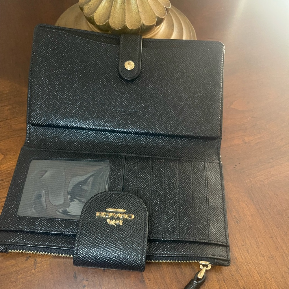 Coach Black Clutch with Gold-Tone Hardware - Picture 2 of 5